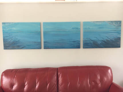 Forever Calm. Triptych Original now SOLD. LemanieLimes