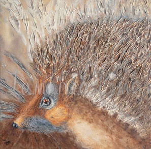 Hedgehog. Hedgehog Painting. Hedgehog Acrylic painting. Erinaceidae. LemanieLimes